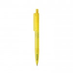 Bolígrafo ecológico con diseño geométrico tinta azul Dokumental® color amarillo