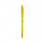 Bolígrafo ecológico con diseño geométrico tinta azul Dokumental® color amarillo segunda vista