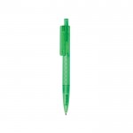 Bolígrafo ecológico con diseño geométrico tinta azul Dokumental® color verde