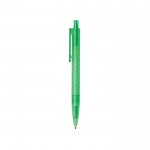 Bolígrafo ecológico con diseño geométrico tinta azul Dokumental® color verde tercera vista
