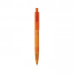 Bolígrafo ecológico con diseño geométrico tinta azul Dokumental® color naranja segunda vista