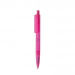 Bolígrafo ecológico con diseño geométrico tinta azul Dokumental® color rosa