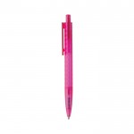 Bolígrafo ecológico con diseño geométrico tinta azul Dokumental® color rosa tercera vista