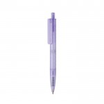 Bolígrafo ecológico con diseño geométrico tinta azul Dokumental® color violeta