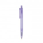 Bolígrafo ecológico con diseño geométrico tinta azul Dokumental® color violeta tercera vista