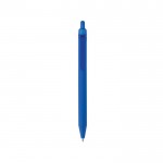 Bolígrafo ecológico de tacto suave con clip y tinta azul color azul segunda vista