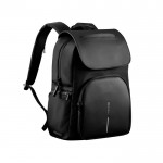 Mochila RPET para PC con solapa antirrobo y cremalleras seguras 16” color negro