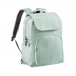 Mochila RPET para PC con solapa antirrobo y cremalleras seguras 16” color verde