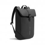 Mochila multiusos con tejido resistente al gua y solapa PC 16” color negro segunda vista