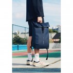 Mochila multiusos con tejido resistente al gua y solapa PC 16” color azul marino