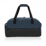 Bolsa de viaje de RPET con diseño espacioso y bolsillo frontal color azul segunda vista
