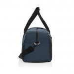 Bolsa de viaje de RPET con diseño espacioso y bolsillo frontal color azul cuarta vista