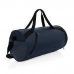 Bolsa de deporte de RPET con correo ajustable capacidad 25L color azul marino