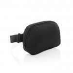 Bolsa bandolera mutliusos de RPET con correa y capacidad de 1L color negro