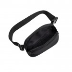 Bolsa bandolera mutliusos de RPET con correa y capacidad de 1L color negro cuarta vista