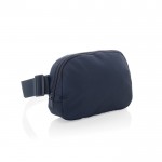 Bolsa bandolera mutliusos de RPET con correa y capacidad de 1L color azul marino