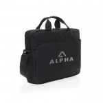 Maletín de RPET con un elegante diseño para PC 15,6'' Swiss Peak color negro vista con logo