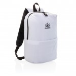 Mochilas con logo para uso diario color blanco vista con logo