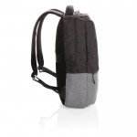 Mochila para portátil reciclada color gris tercera vista