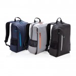 Mochila con RFID y USB color negro vista general