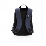 Mochila con RFID y USB color azul marino tercera vista