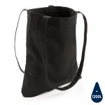 Bolsa reciclada de asas largas color negro