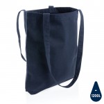 Bolsa reciclada de asas largas color azul