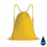 Mochila de cuerdas de algodón reciclado color amarillo