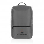 Práctica mochila de alta calidad para clientes color gris oscuro segunda vista con logo