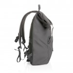 Mochila impermeable para PC portátil color gris oscuro tercera vista