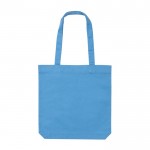Bolsas de lona reciclada de 285 gr/m2 color azul claro segunda vista