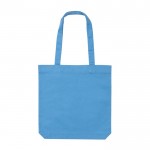 Bolsas de lona reciclada de 285 gr/m2 color azul claro segunda vista