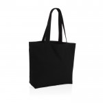 Bolsa de 240 g/m2 de lona reciclada con bolsillo color negro