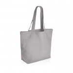 Bolsa de 240 g/m2 de lona reciclada con bolsillo color gris