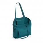 Bolsa de lona reciclada de 240 g/m2 color verde esmeralda segunda vista