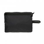 Bolsa deportiva plegable de RPET con bolsita para guardarla color negro sexta vista