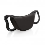 Bandolera ajustable de poliéster reciclado con gran compartimento color negro