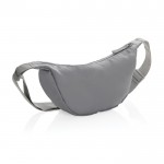 Bandolera ajustable de poliéster reciclado con gran compartimento color gris