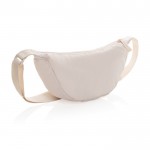 Bandolera ajustable de poliéster reciclado con gran compartimento color beige