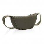 Bandolera ajustable de poliéster reciclado con gran compartimento color caqui