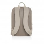 Mochila de RPET para PC con varios organizadores interiores 15,6” color beige tercera vista