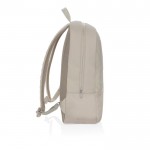 Mochila de RPET para PC con varios organizadores interiores 15,6” color beige cuarta vista