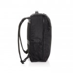 Mochila de RPET con bolsillo frontal para PC 15” Swiss Peak color negro tercera vista