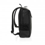 Mochila de RPET resistente al agua con bolsillo frontal PC 15,6” color negro tercera vista