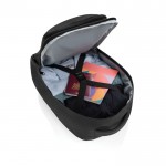 Mochila de RPET para viajar con capacidad para 19L y asa superior color negro quinta vista