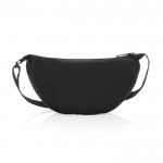 Bolsa bandolera XL en RPET con bolsillo exterior y correa ajustable color negro segunda vista