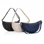 Bolsa bandolera XL en RPET con bolsillo exterior y correa ajustable color beige