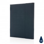 Portafolios con libreta grande y cierre color azul marino