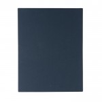Portafolios con libreta grande y cierre color azul marino tercera vista