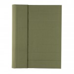 Portafolios con libreta grande y cierre color verde militar segunda vista